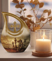 10-inch Chess themed Cross Drop cremation urn