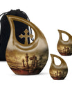 10-inch Chess themed Cross Drop cremation urn