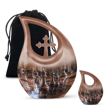 10 inch large Urn with 1 Keepsake 3 Inch Urn