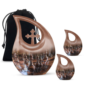 10 inch large Urn with 2 Keepsake 3 Inch Urns