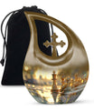 10 inch Chess themed Cross Drop Companion Urn 