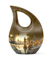 10 inch Chess themed Cross Drop Companion Urn 