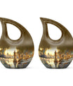 10 inch Chess themed Cross Drop Companion Urn 
