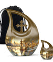 10 inch Chess themed Cross Drop Companion Urn 