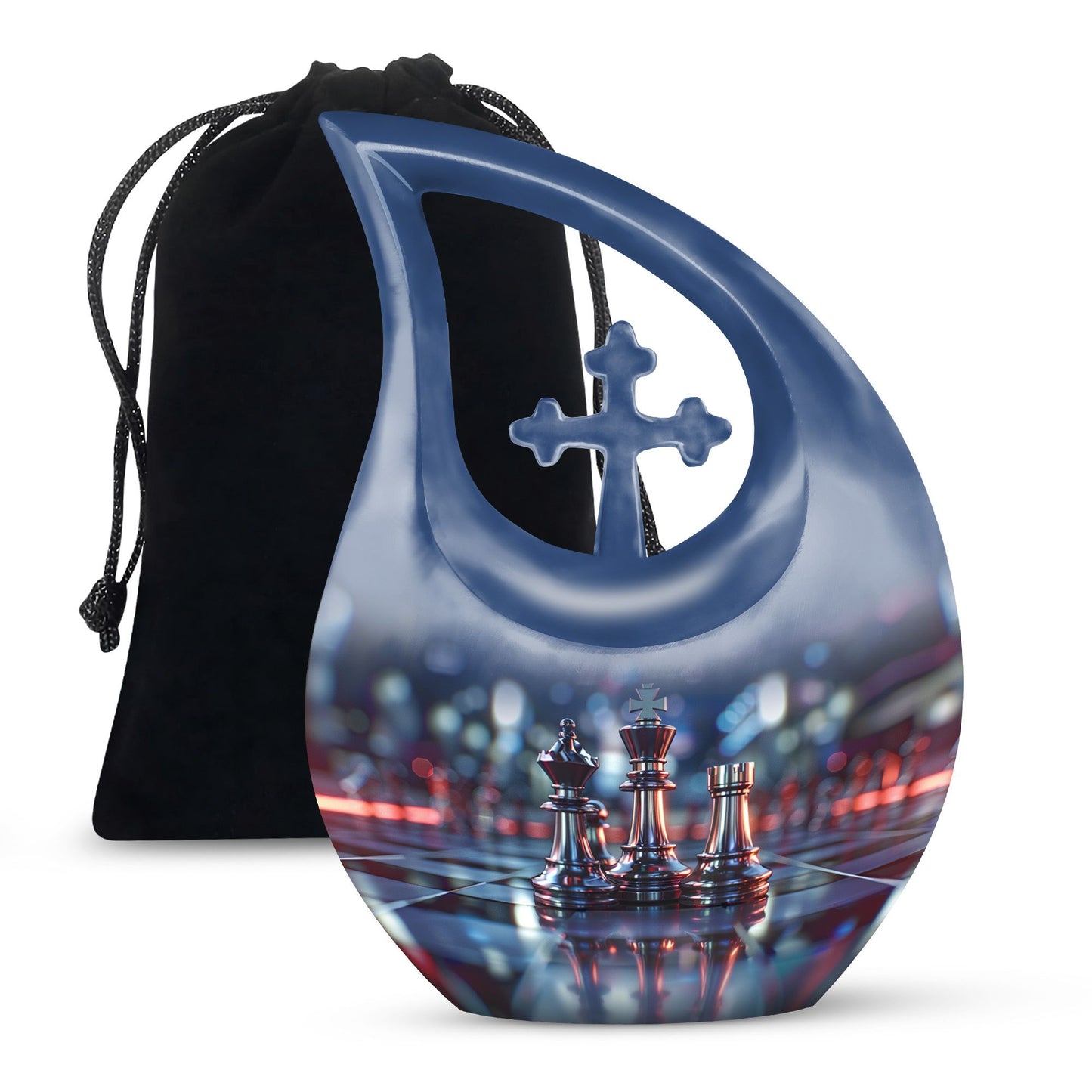 cross drop design, Aluminum-made memorial urn