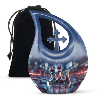 cross drop design, Aluminum-made memorial urn