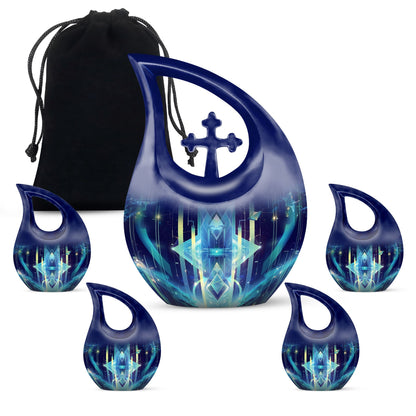 10 Inch Zodiac themed Extra Large Cross Drop Urn 