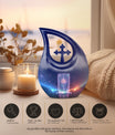 10-inch Zodiac urn with Cross Drop design, customized 