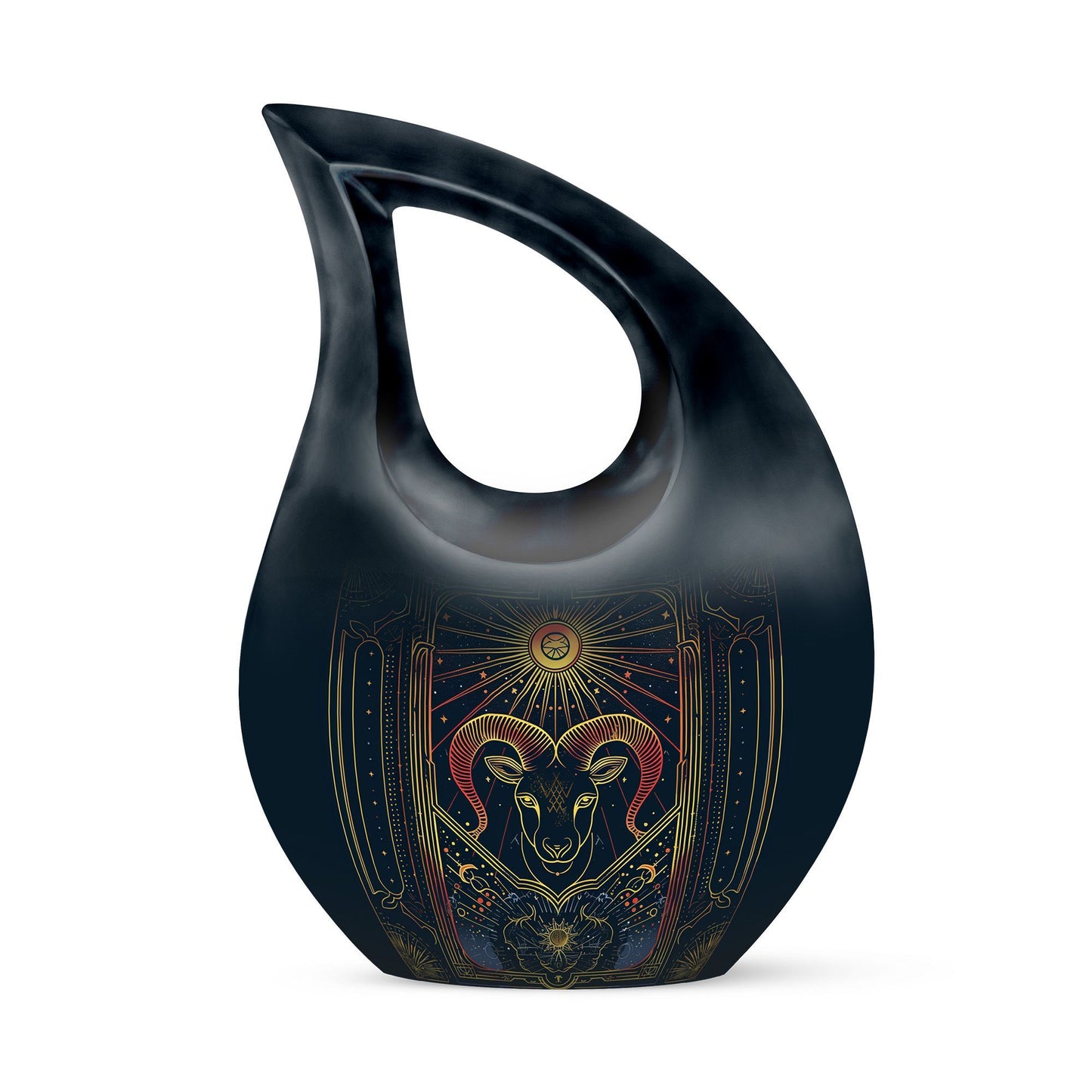  Zodiac Themed Cross Drop Design Extra Large Urn for ashes, 