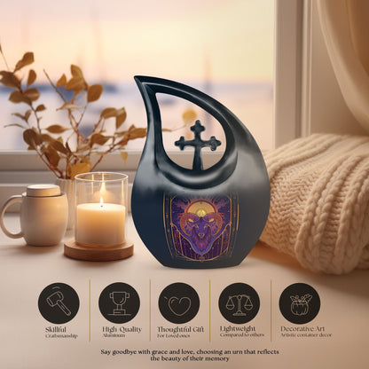 Zodiac themed, 10 inch aluminium Cross Drop 
