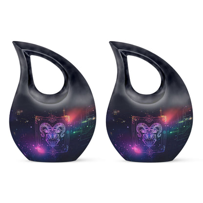  Zodiac Urn, Metal Cremation Urn 