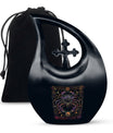 10 Inch Zodiac-themed Large Cremation Urn with Cross