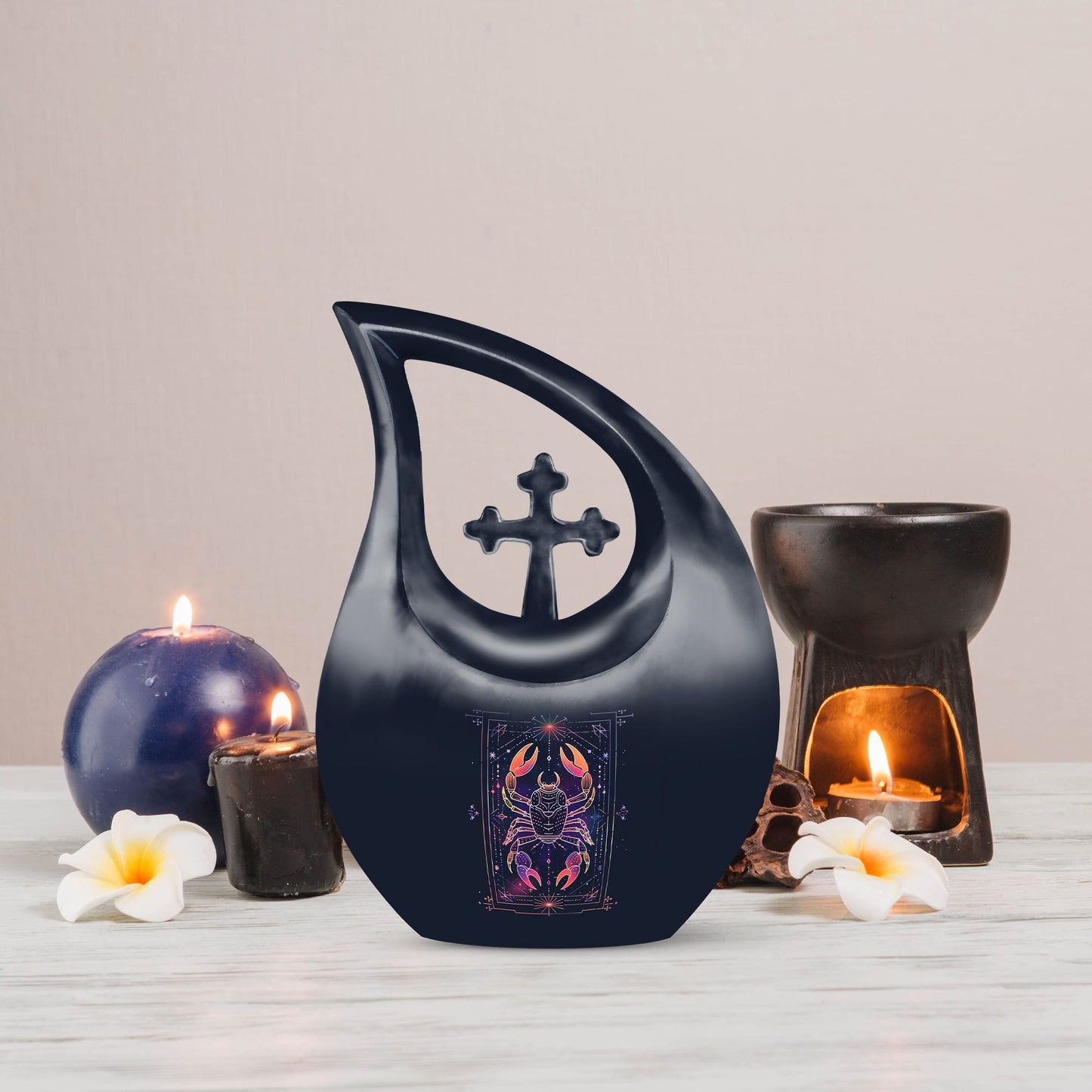 Cross Drop design Aluminium Garden Urn 