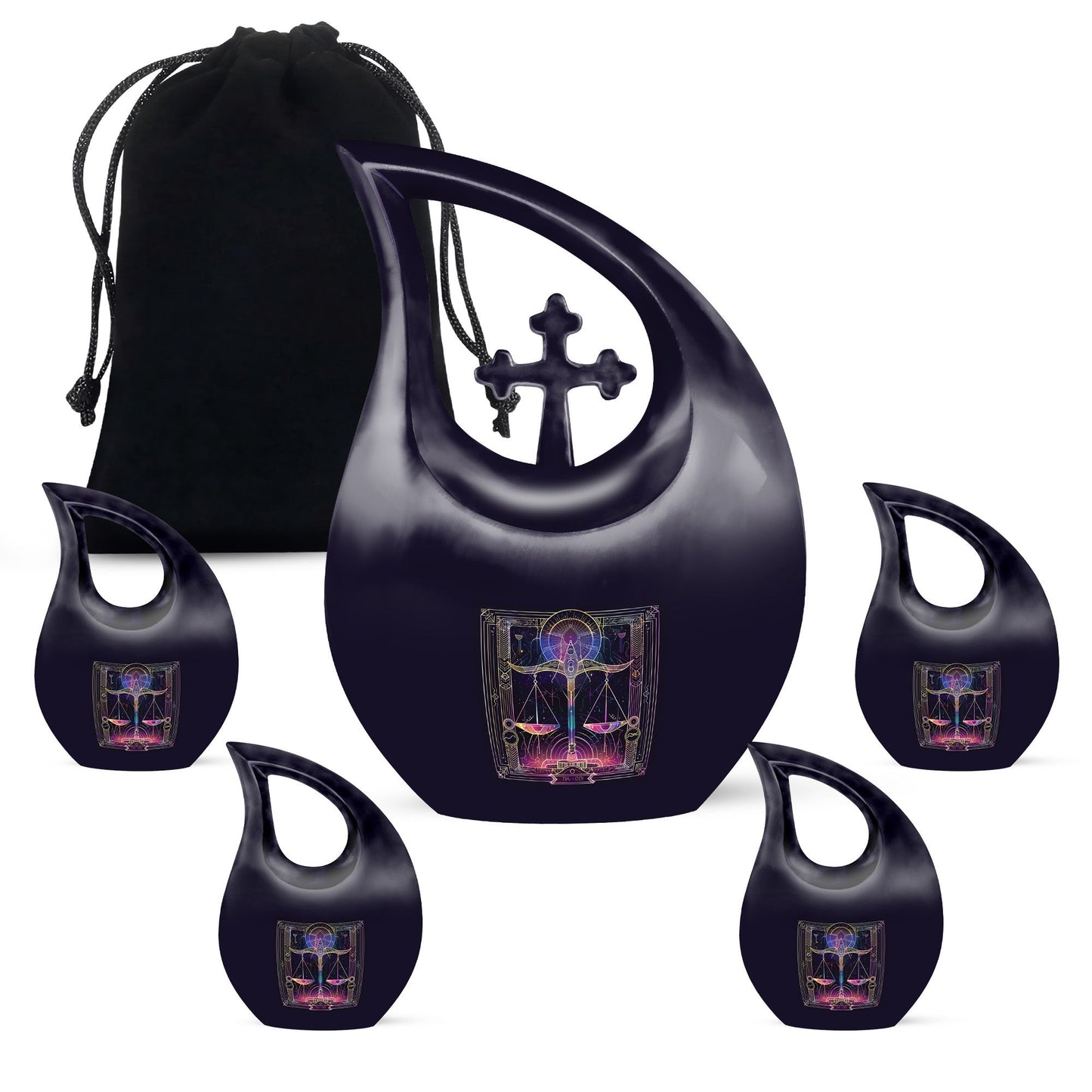 Zodiac-themed Cross Drop design Cheap Cremation Urn 