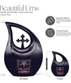 Zodiac-themed Cross Drop design Cheap Cremation Urn 