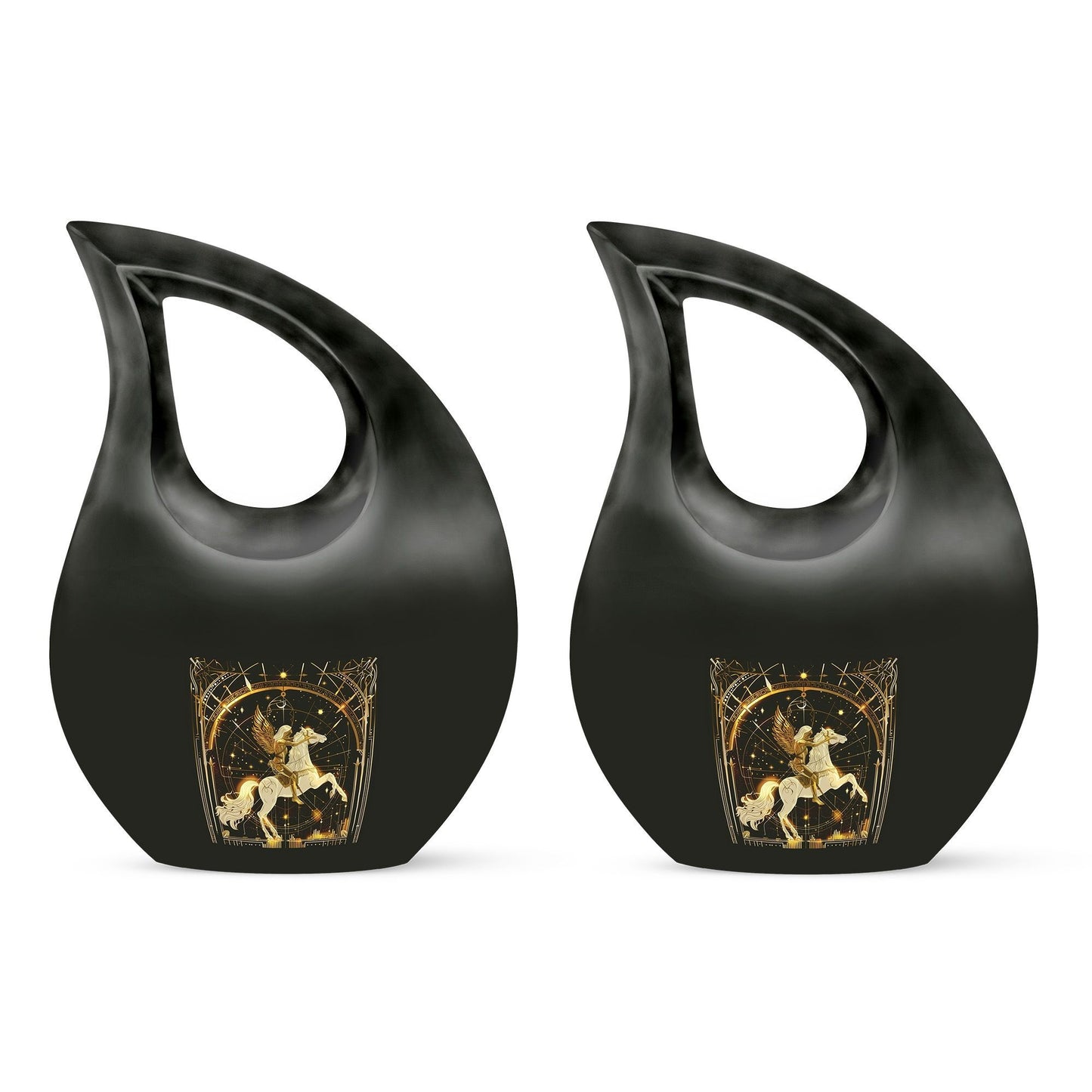 10-inch Zodiac Urn with Cross Drop design, offering 