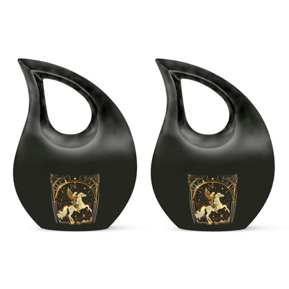10-inch Zodiac Urn with Cross Drop design, offering 