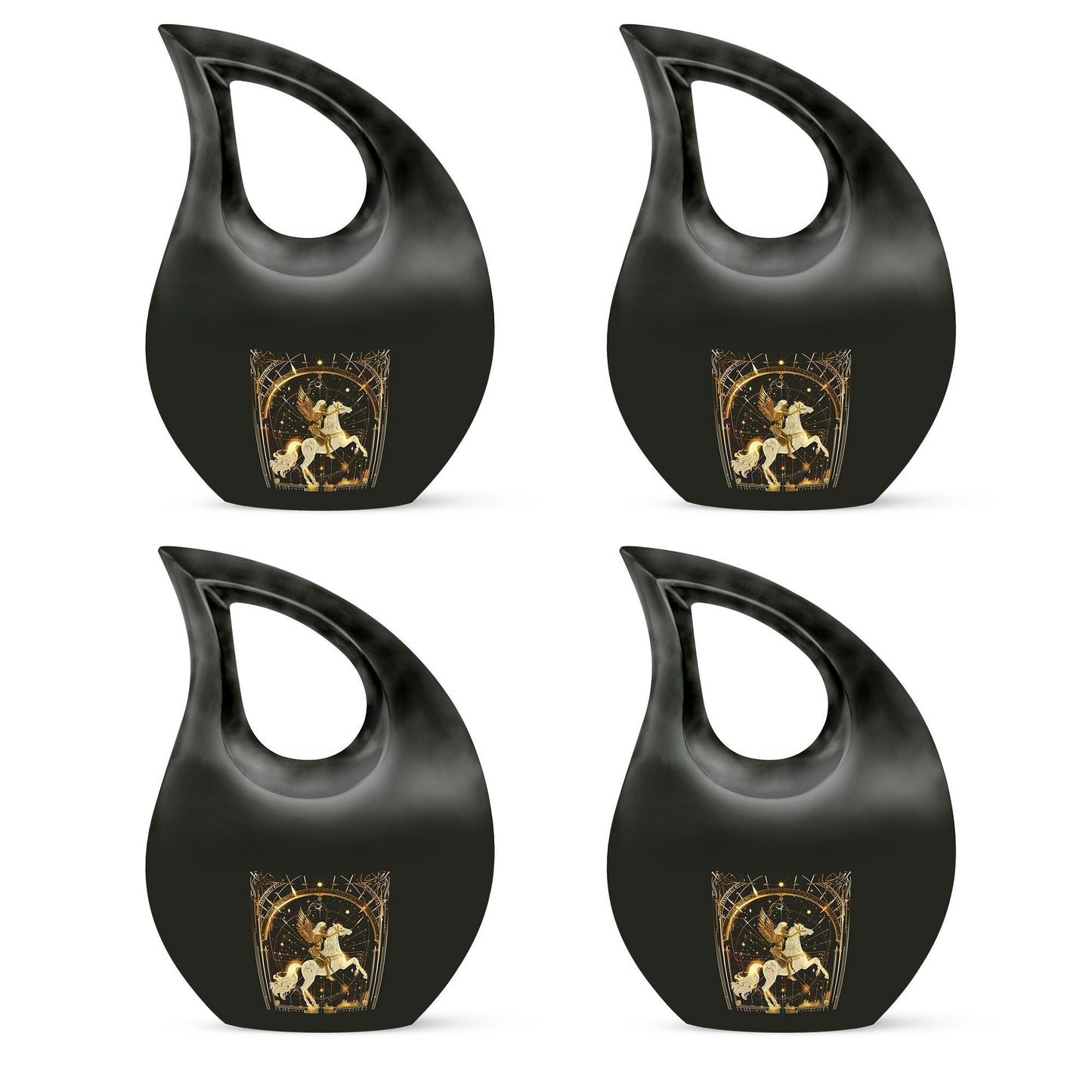 10-inch Zodiac Urn with Cross Drop design, offering 