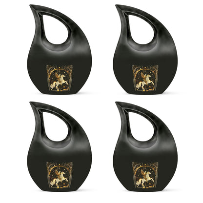10-inch Zodiac Urn with Cross Drop design, offering 