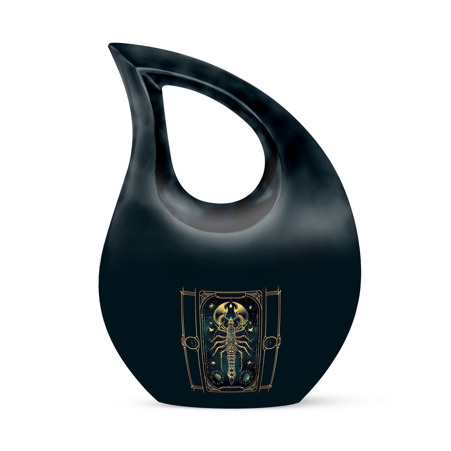10-inch Zodiac themed Cross Drop memorial urn 