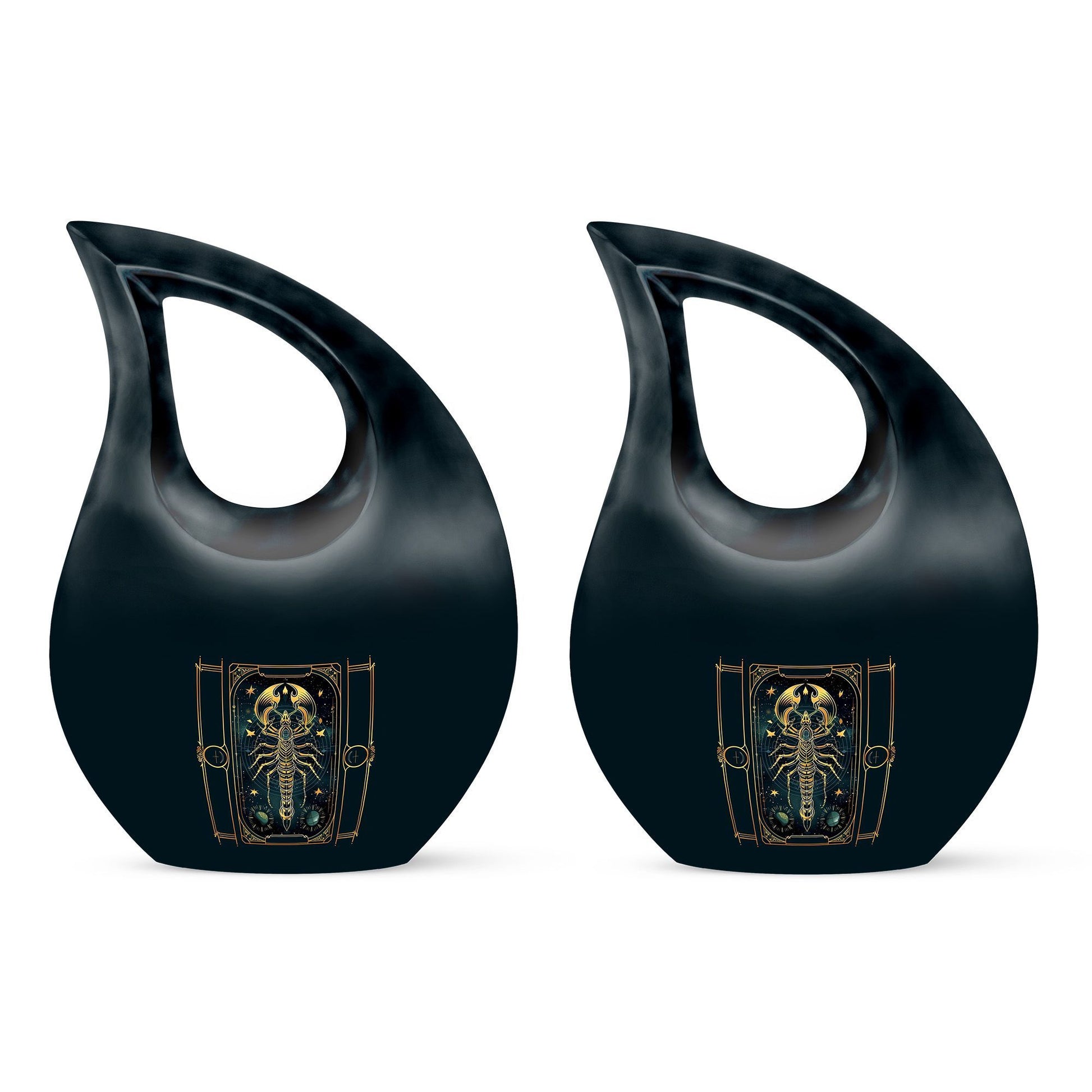 10-inch Zodiac themed Cross Drop memorial urn 