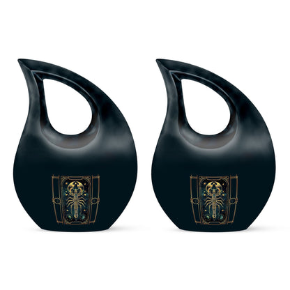 10-inch Zodiac themed Cross Drop memorial urn 