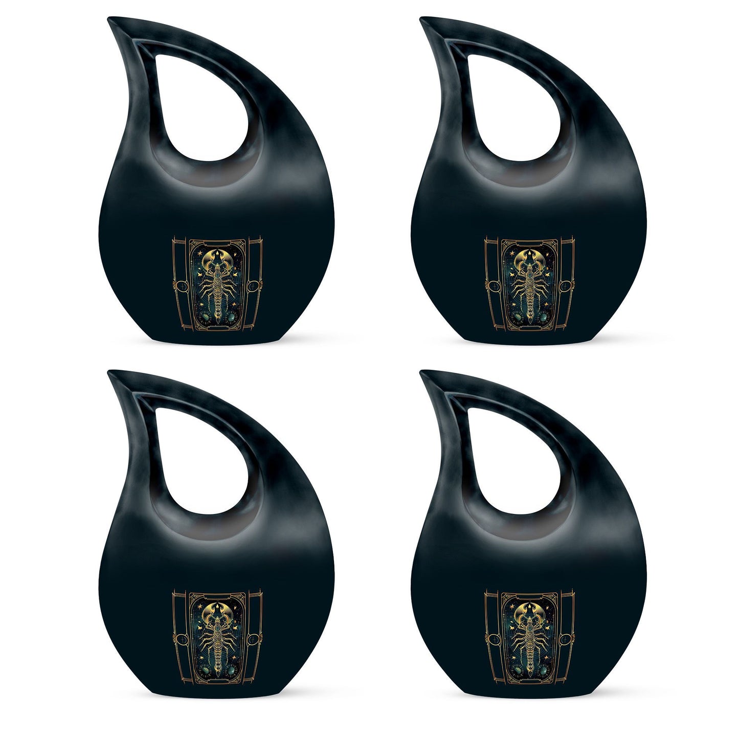 10-inch Zodiac themed Cross Drop memorial urn 