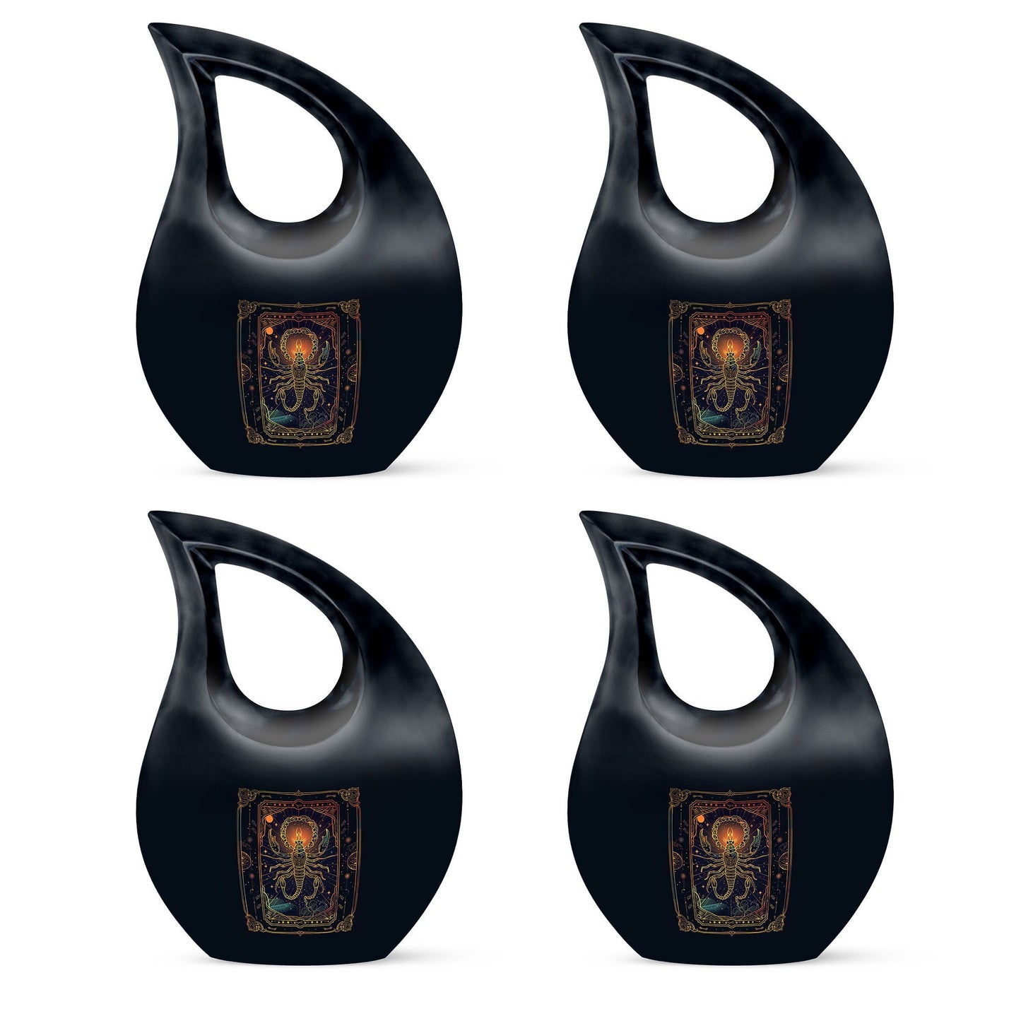 10-inch Zodiac-themed Cross Drop Design Funeral Urn,
