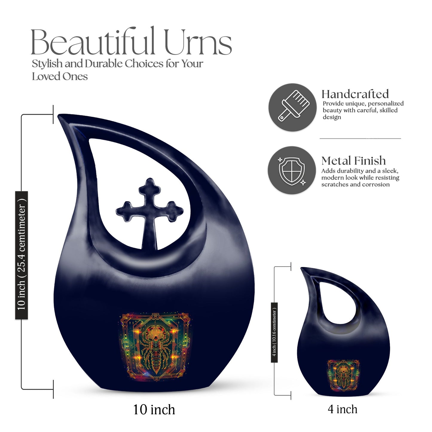 10-inch Zodiac Themed Memorial Urn