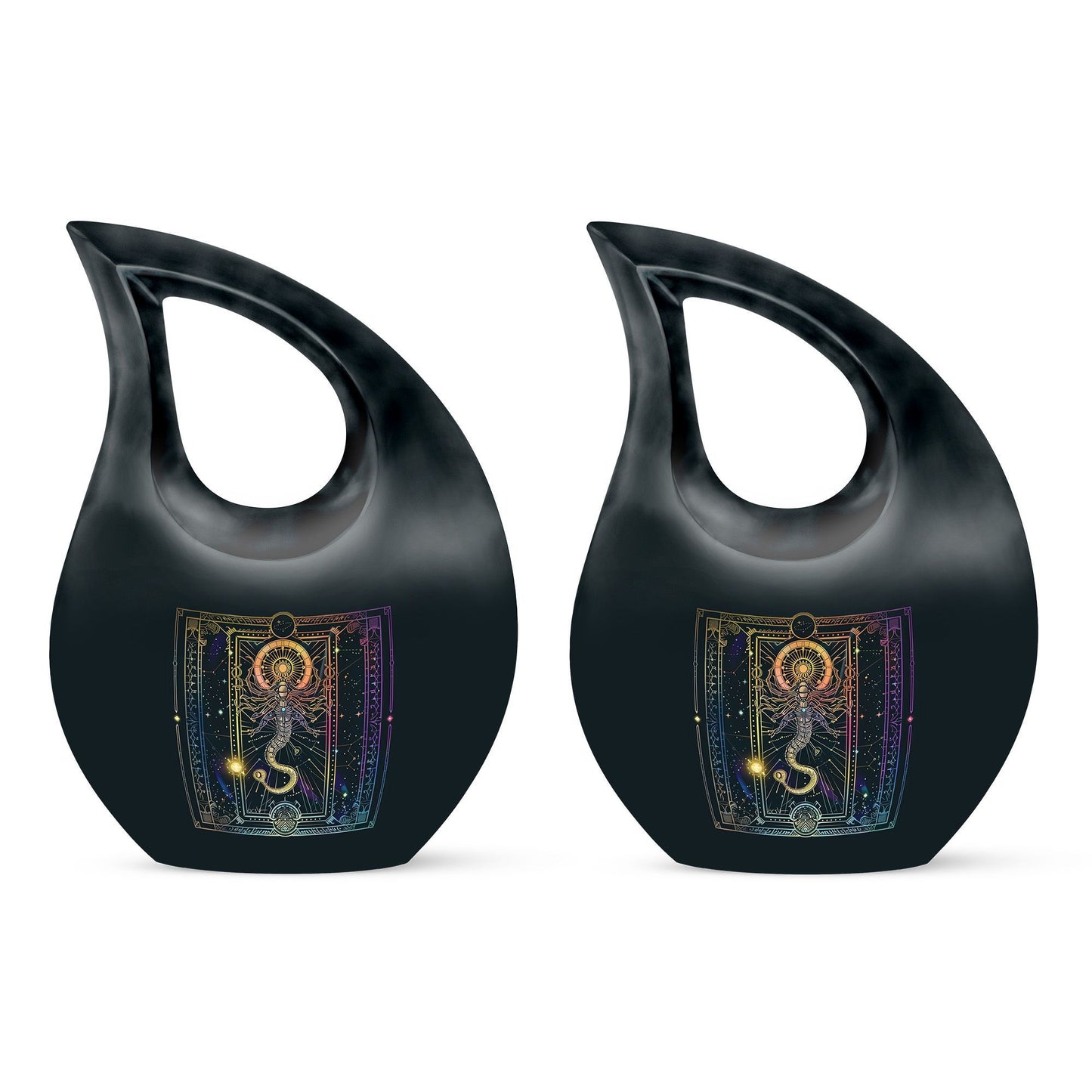 10 inch Zodiac themed Cross Drop Design Mini Urn 