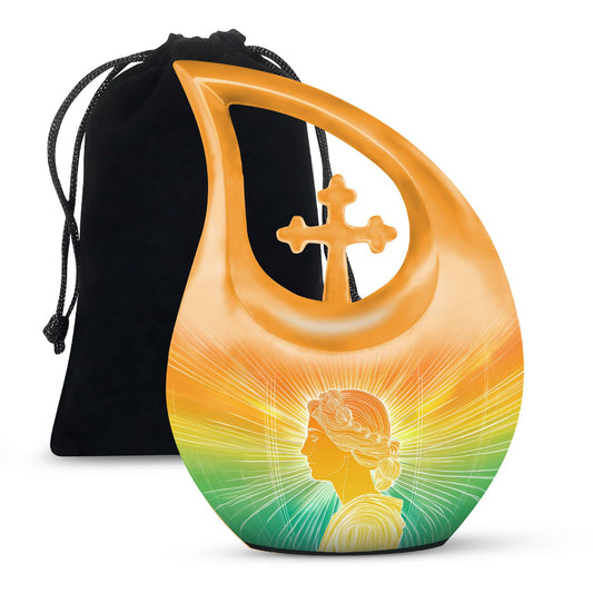 10 inch Zodiac-themed urn featuring