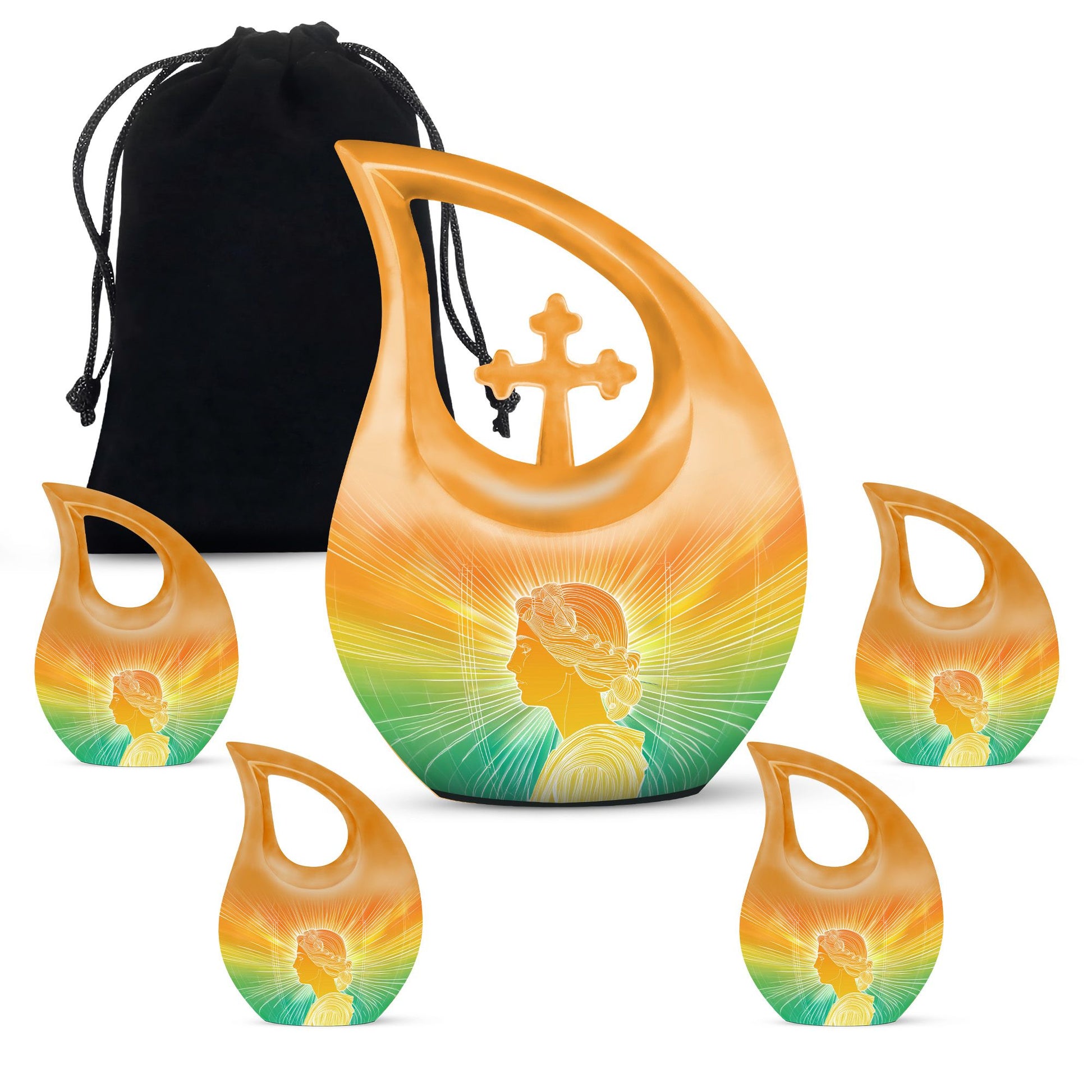 10 inch Zodiac-themed urn featuring