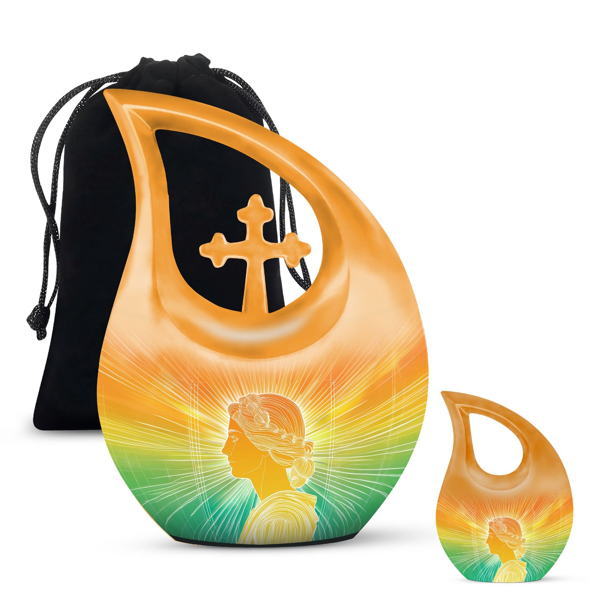 10 inch Zodiac-themed urn featuring