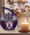 10 Inch Zodiac Urn with Cross Drop design