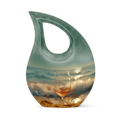 10 inch Wine Urn with Cross Drop design, 