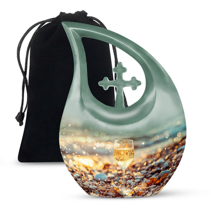  Wine Urn with Cross Drop design, 