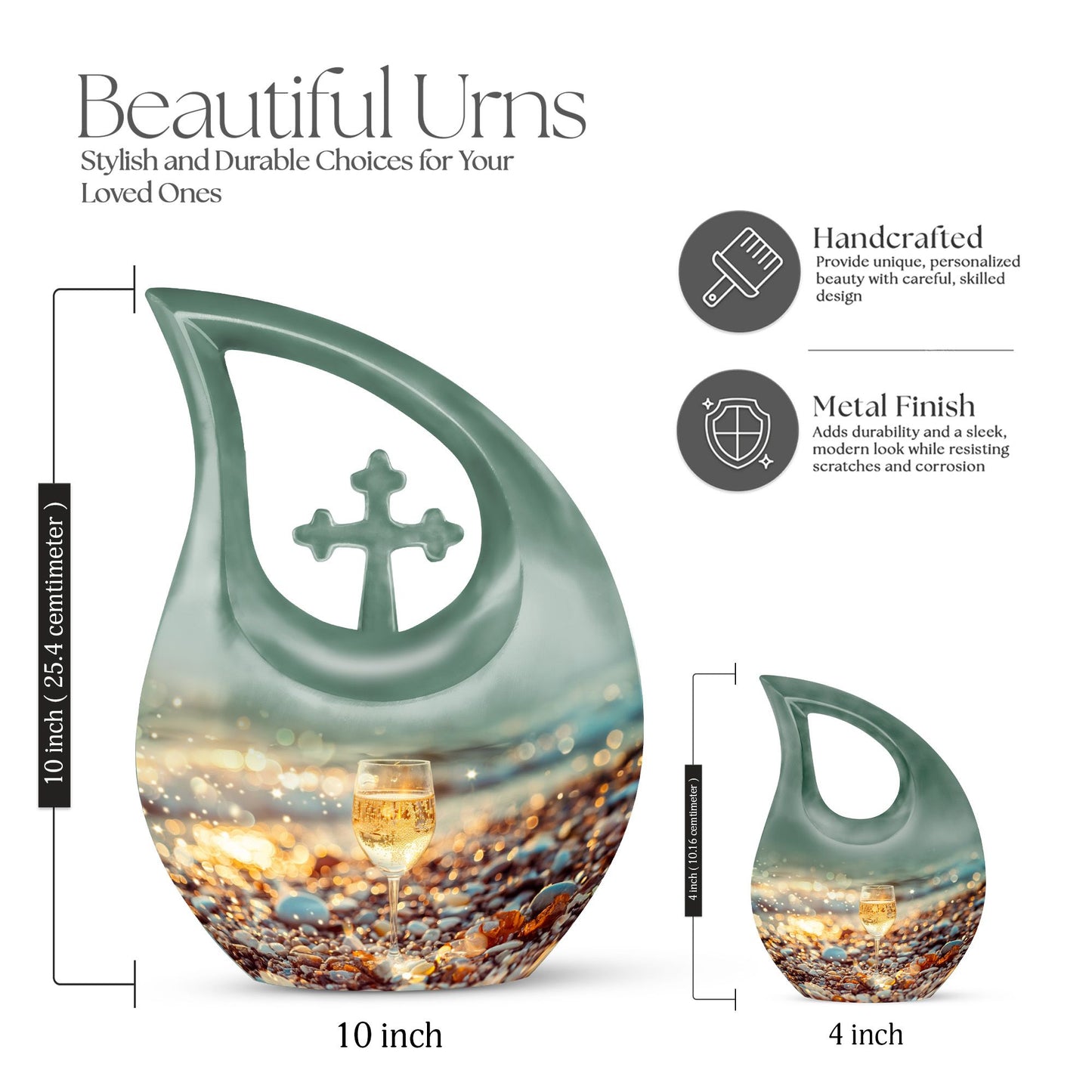  Wine Urn with Cross Drop design, 