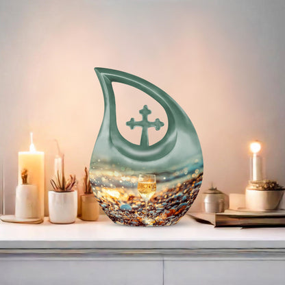  Wine Urn with Cross Drop design, 