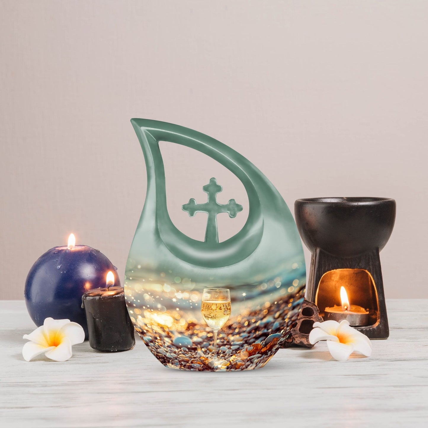  Wine Urn with Cross Drop design, 