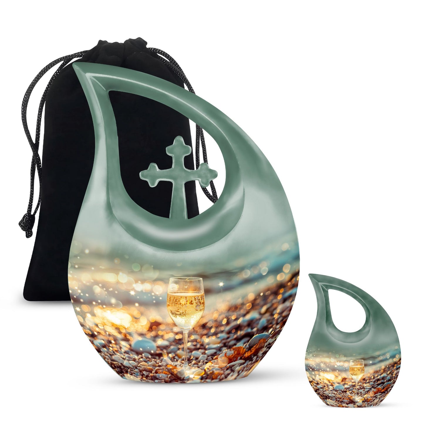  Wine Urn with Cross Drop design, 