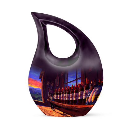 10-inch Wine Urn with Cross Drop design,