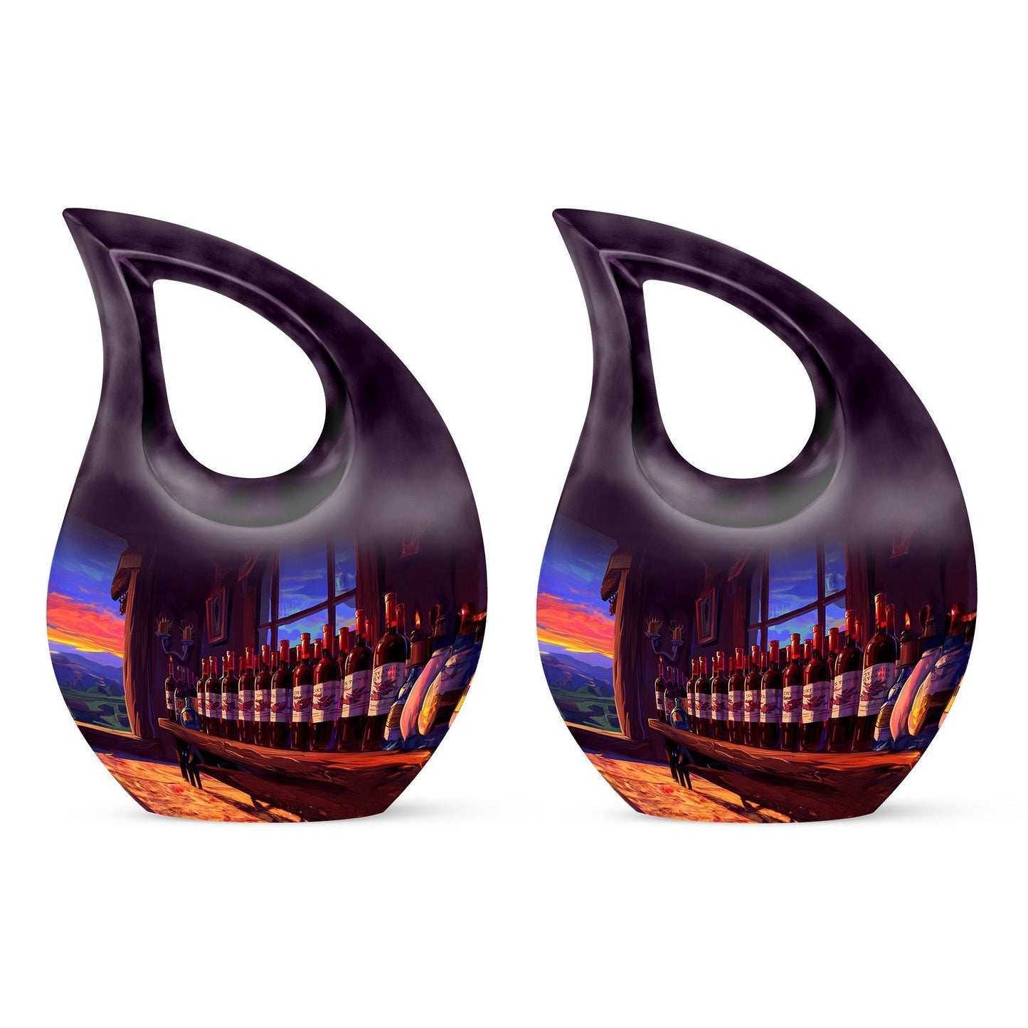 10-inch Wine Urn with Cross Drop design,