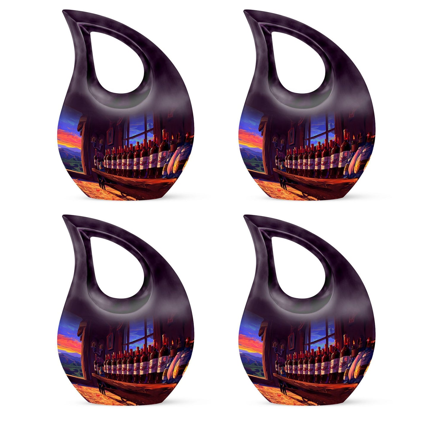 10-inch Wine Urn with Cross Drop design,