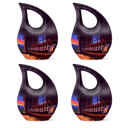 10-inch Wine Urn with Cross Drop design,
