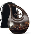  Cross Drop Memorial Urn for Human Ashes,