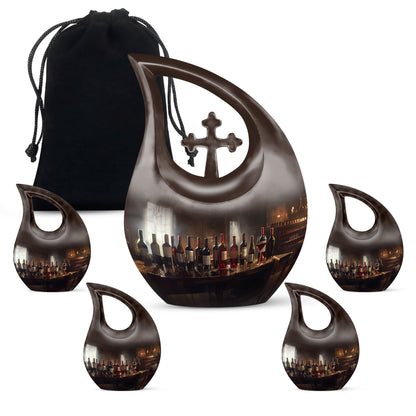  Cross Drop Memorial Urn for Human Ashes,