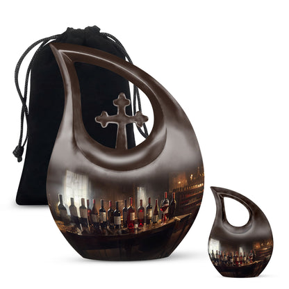  Cross Drop Memorial Urn for Human Ashes,