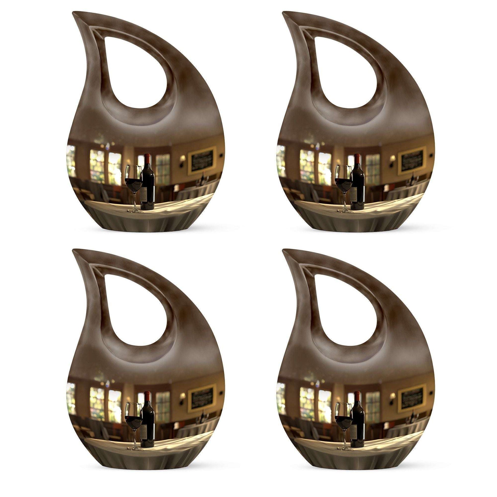 10-inch Cross Drop design Wine Urn, Aluminium Cremation Box for ashes