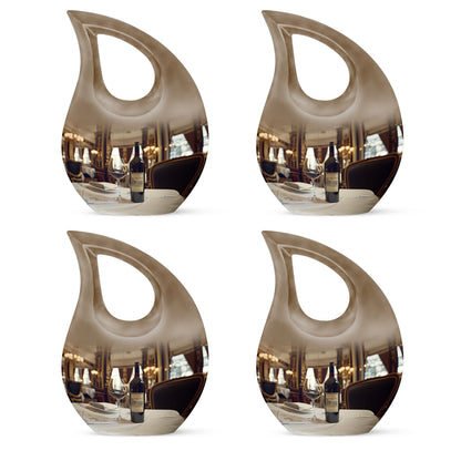 10-inch Wine-colored Cross Drop Memorial Urn with Personalized Engraving