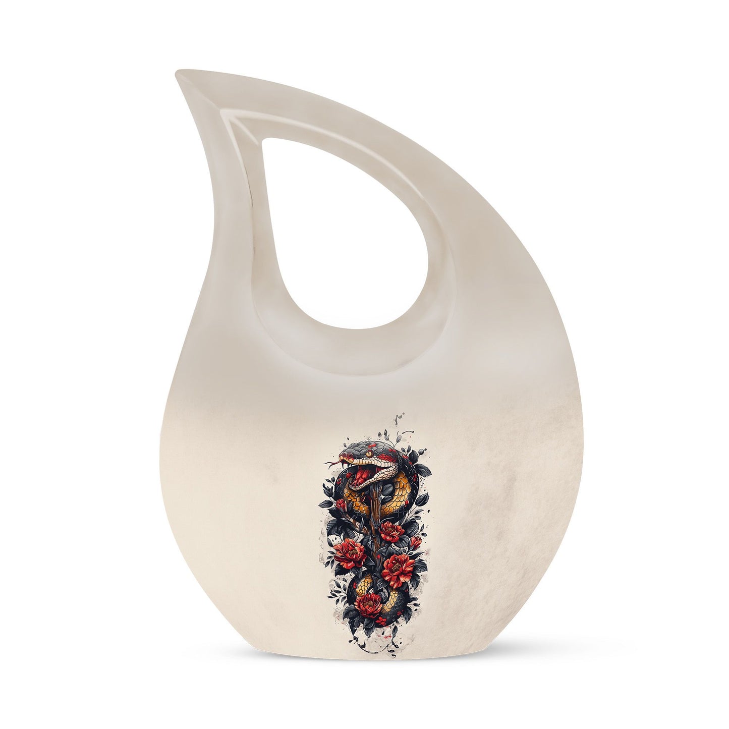 Snake Urn with Cross Drop design,